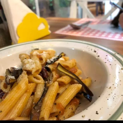 Patlıcanlı Penne Makarna
